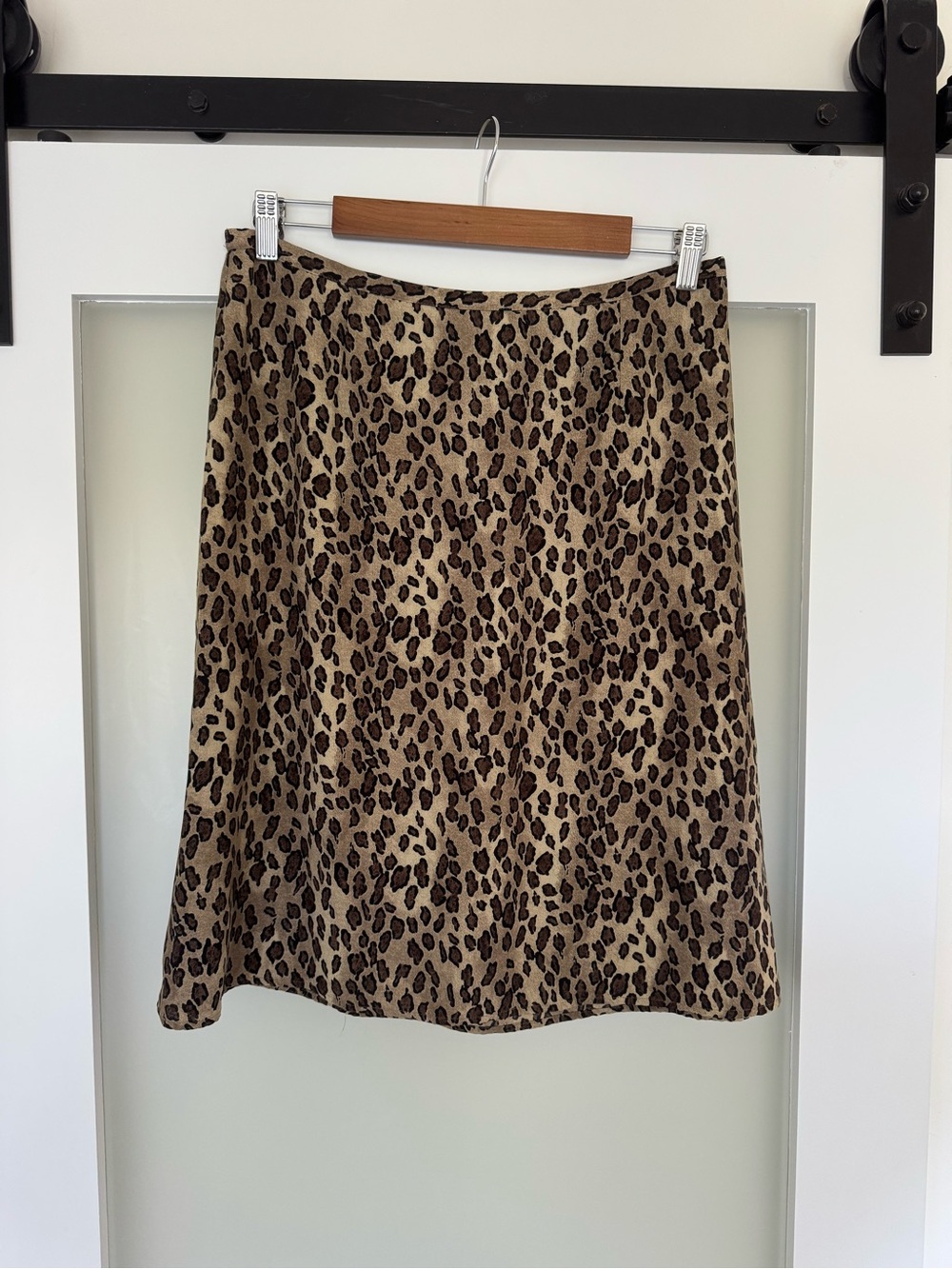 Vintage Liz Claiborne Leopard Print A-Line Skirt - Tan & Brown